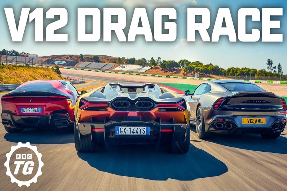 درگ سلاطین V12، لامبورگینی روئلتو، فراری ۱۲ چیلیندری و آستون ونکوئیش